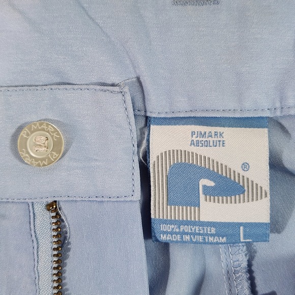 PJMark Shorts Cargo Mens  Vintage Baggy Y2K Blue 5 Pocket Long Length relaxed L - Picture 6 of 15